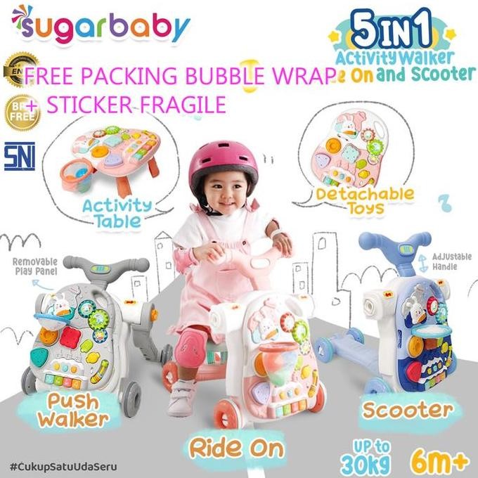 Sugar Baby Activity Walker 5 in 1 Ride On Scooter Baby Push Walker