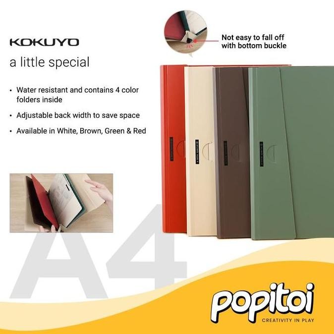

NEW KOKUYO Retro File Document with Closure A4 (4 PP Folder)