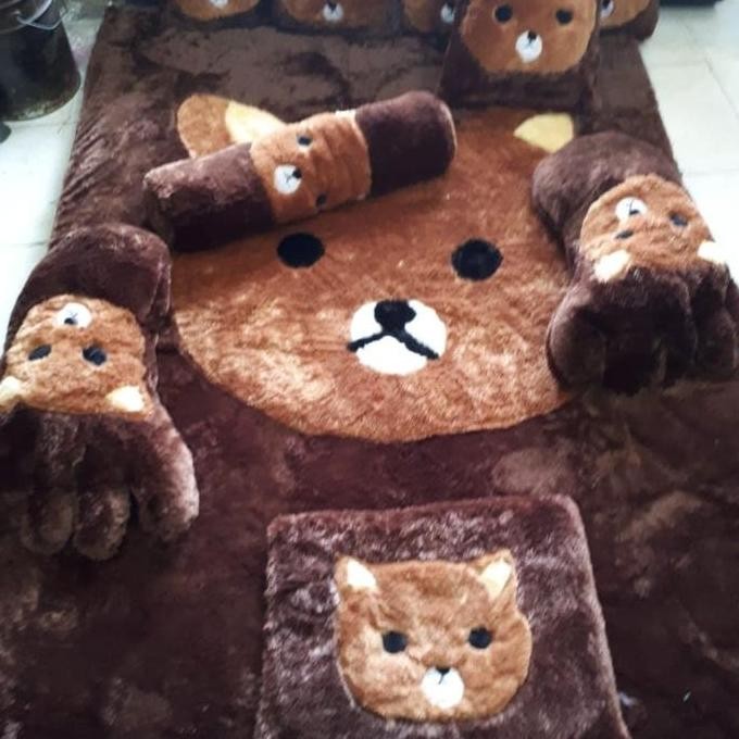 karpet lantai set karakter TEBAL 5CM / karpet set rasfur / karpet bulu