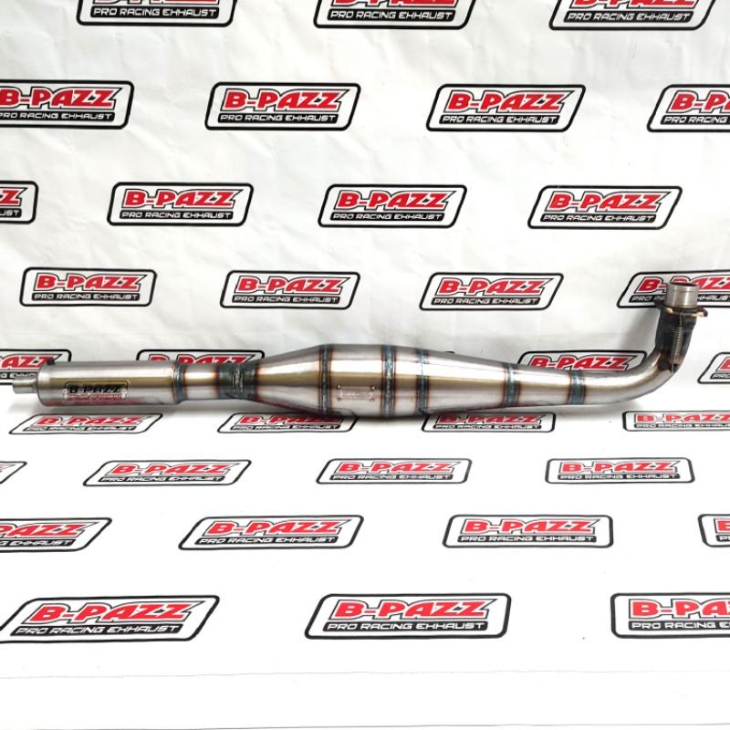 Knalpot B-PAZZ FIZR / FIZ / F1 / Force 1 Model AG Style 3V3 Kompetisi Balap Drag / Harian Stainless 
