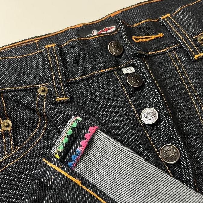 DENIM SELVEDGE TACZILLE BUTTON RAINBOW.IND/DENIM SELVEDGE/CELANA DENIM Pria Jeans daps