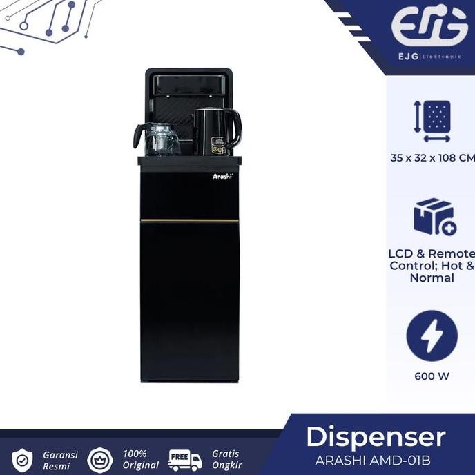 Arashi Dispenser AMD01B Dispenser Galon Bawah AMD 01 B Bottom Load low watt