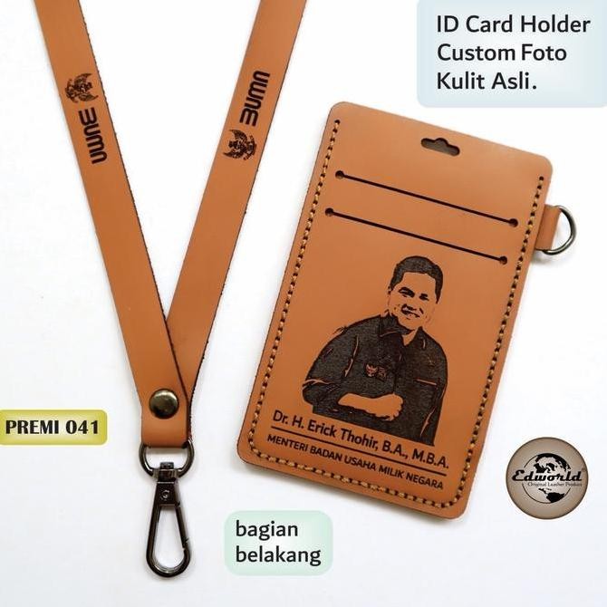 

TERBARU - ID Card Holder Kulit Asli Custom Foto