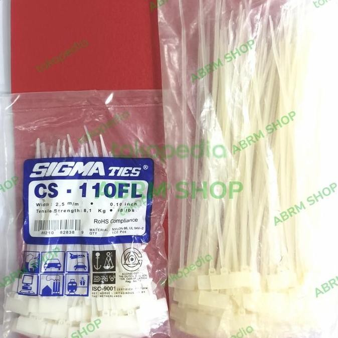 

NEW KABEL TIES TALI TIES TIRAP LABEL 10CM 10 CM SIGMA CS-110FL 20CM POLOS