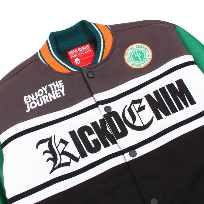 Kick Denim Jaket Varsity Pria - Rider Ii (Best Quality)