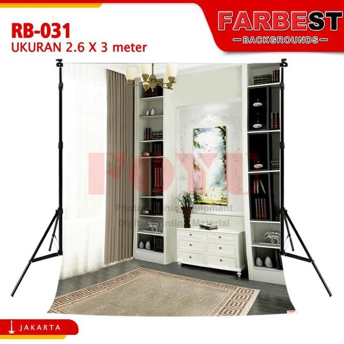 Background Backdrop Foto Photo Studio Inkjet Ukuran 2.6X3 M Meter Wisuda Graduation Gambar Rak Buku 