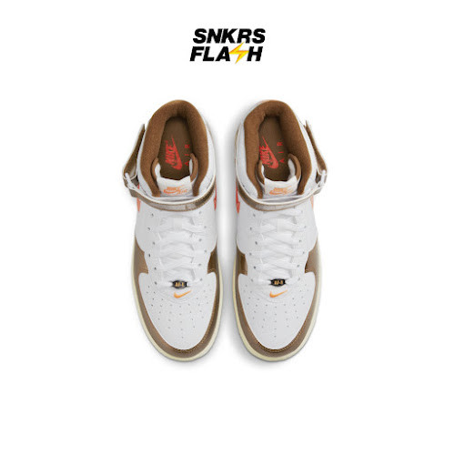 NIKE Force 1 Mid Qs Jewel Ale Brown Sepatu Sneakers Pria - DH5623100 - Size 44.5