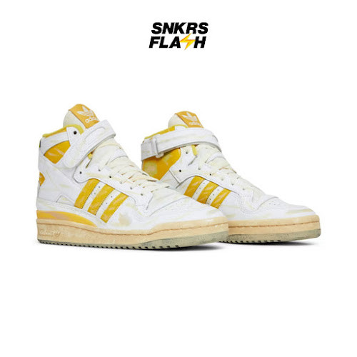 ADIDAS Forum 84 Hi Aec White Hazy Yellow Sepatu Sneakers Pria - GZ6468 - Size 42.7