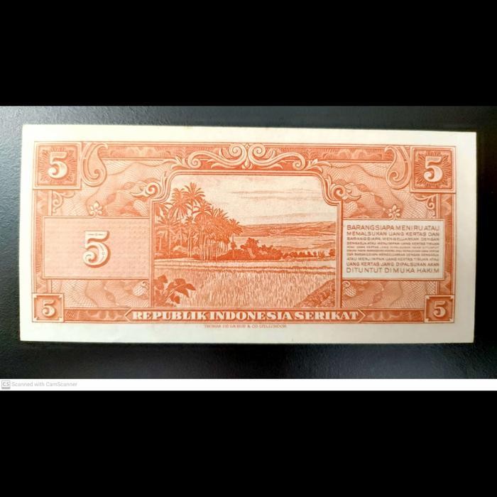 Uang Kuno 5 Rupiah Seri Ris Tahun 1950 Original Dan Terpercaya