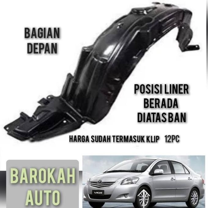 vios list spakbor liner fender mobil vios 2007 sampai 2012 gen 2