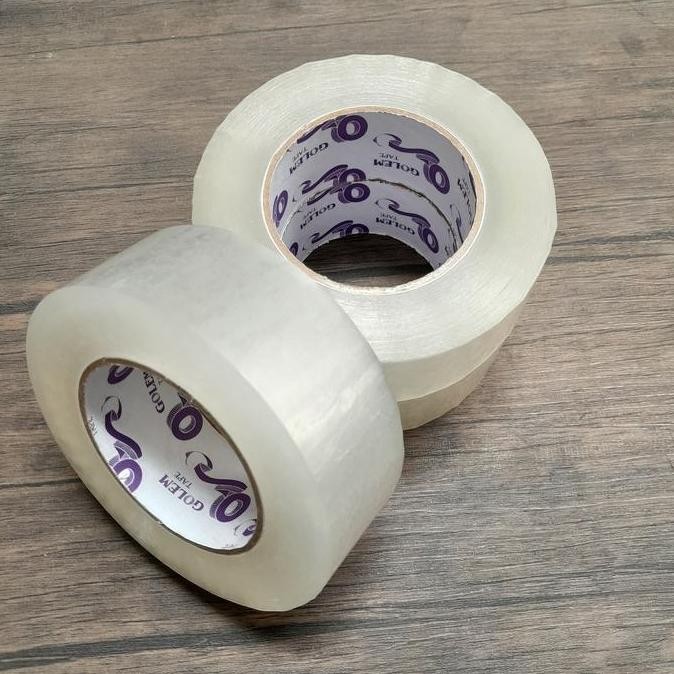 

(3Pcs) Lakban Bening/Coklat Golem Tape 48Mm 200Yard Full Co