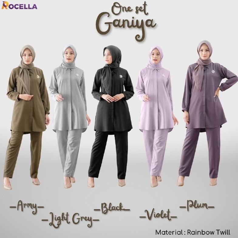 Setelan Baju Kantor Muslimah Rocella One Set Ganiya AST