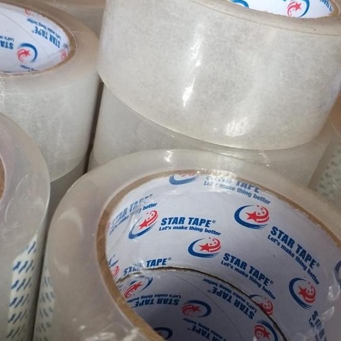 

Lakban Opp 100 Yard X 45 Mm (72 Pcs) Merk Star Tape & Nasha Tape - Coklat - Transparan, Putih Co