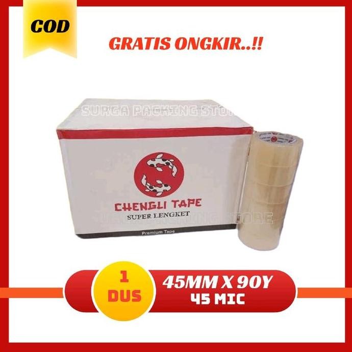 

Lakban Bening 90 Yard / Lakban Coklat 45 Mm X 90 Yard Bc 1 Dus Isi 72 Roll Co