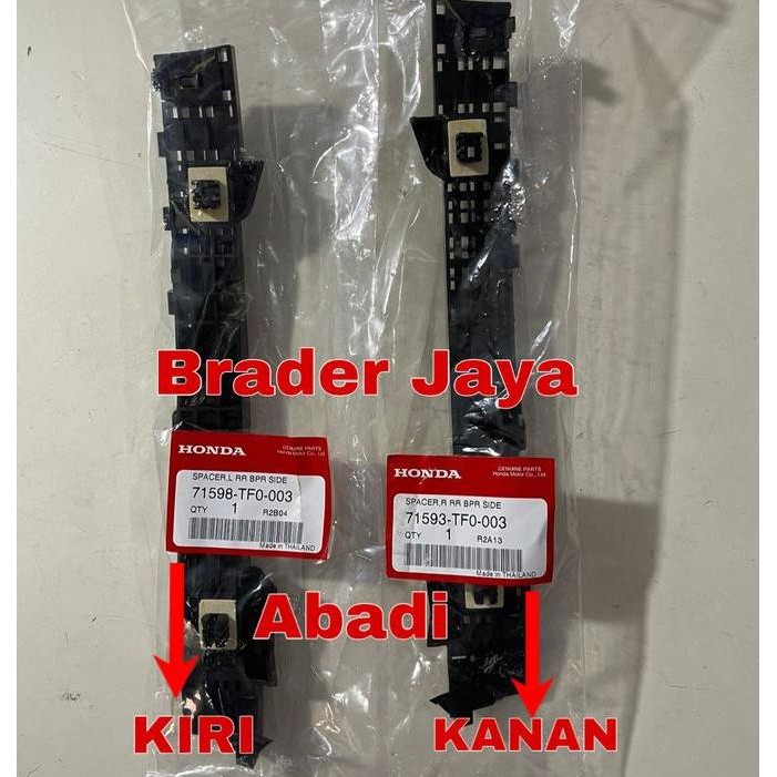 DUDUKAN BREKET BRACKET BEMPER BUMPER BELAKANG KANAN KIRI JAZZ GE8 S RS