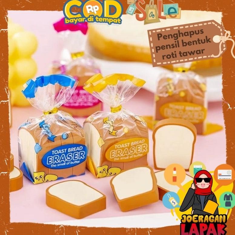 

Penghapus Bentuk Roti Tawar Bread Toast Lucu Unik Eraser Spaylater 0%