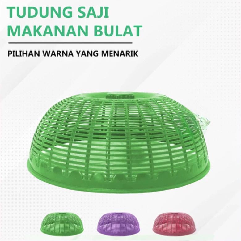 Tudung Saji - Penutup Makanan Plastik Jaring Mini Tempat Penyimpanan Makanan Warna Bulat Terlaris