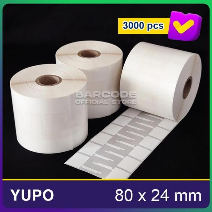 

Stiker Label Bare Yupo 804 mm 80 x 24 2 Line Jewellery Perhiasan