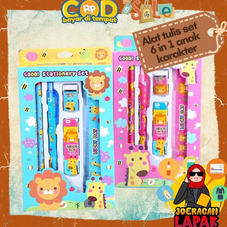 

JoeraganlapakAlat Set Tulis Anak Animal Pensil Mekanik Dan Refill Isi Penghapus Penggaris Souvenir Kado8866 Baru