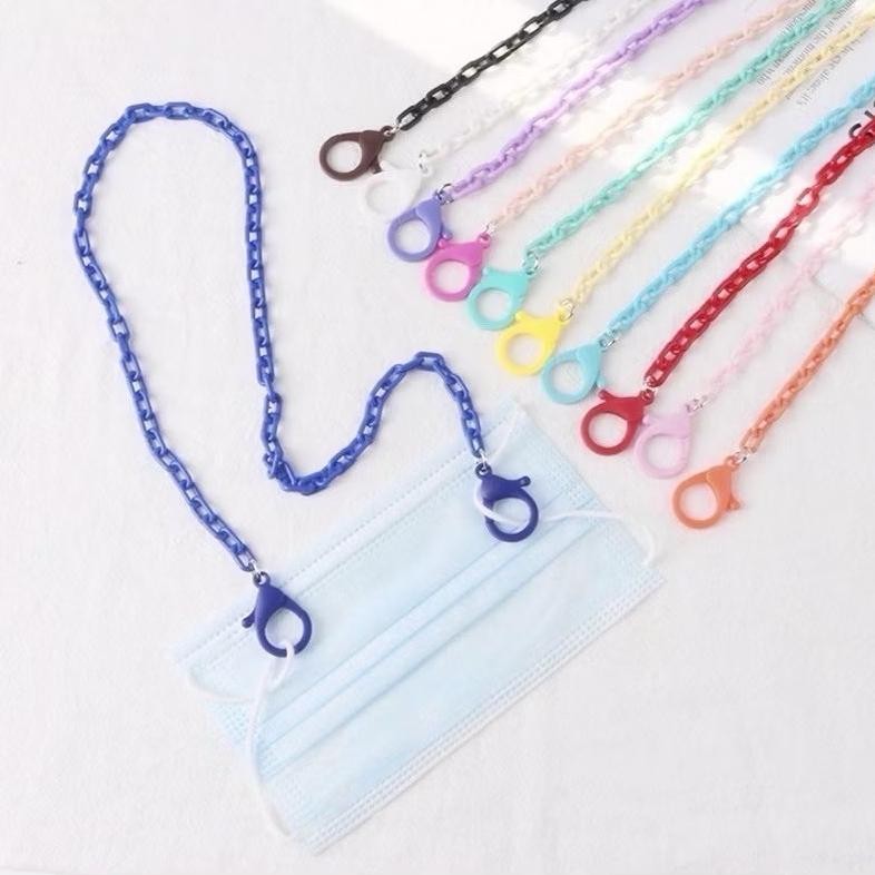 JoeraganlapakTali Masker Strap Mask Rantai Plastik Murah Warna Warni Pastel Besar Tebal Cantolan Ter