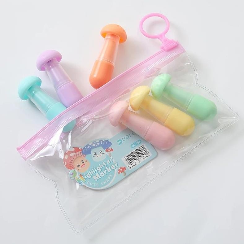 

Stabilo Set Isi 6 Pcs + Pouch Bentuk Jamur Dan Permen Lucu Unik Spontliner 6Pcs Highliter Warna Warni Rainbow Mini Kecil Traveling Mushroom Candy Ready Stok