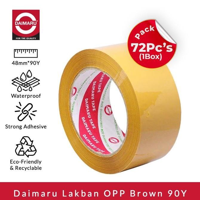 

Daimaru Opp Tape Lakban Coklat 48 Mm X 90 Yard 72Pcs Co