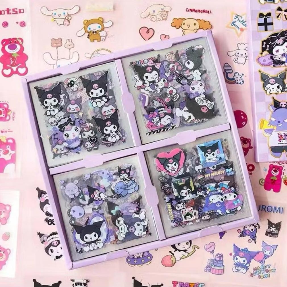 

Joeraganlapak Sticker Sanrio Lotso Isi 100 Pcs Per Box Kuromi Kulomi Cinnamoroll My Melody Terbaru Viral Stiker Nono Mini Besar Jumbo Anak Hiasan Tempelan Trending