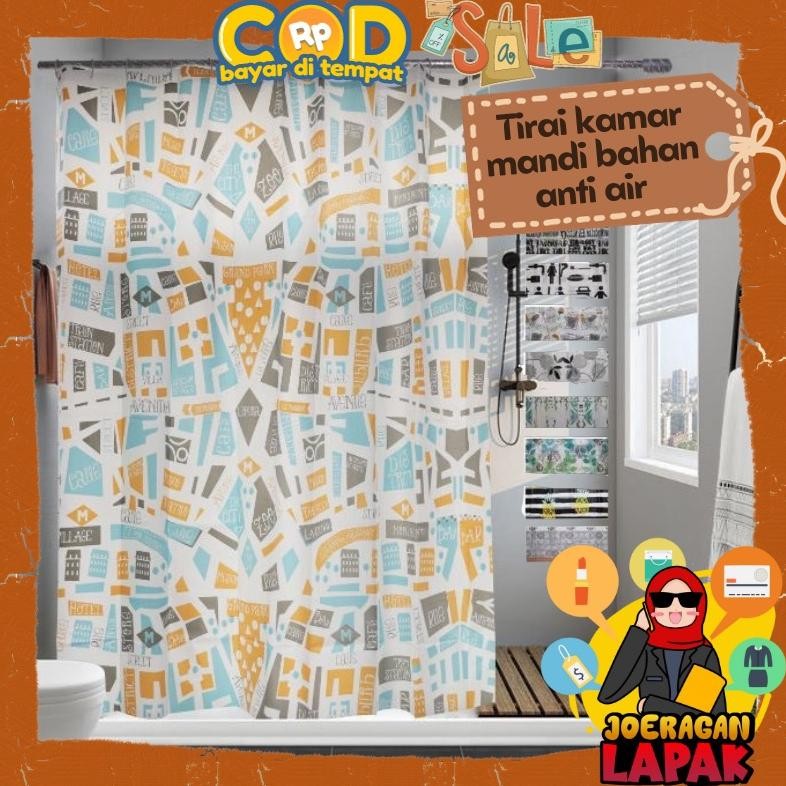 Tirai Kamar Mandi Bahan Anti Air Peva Murah Penutup Wc Kelambu Selambu Gorden Viral