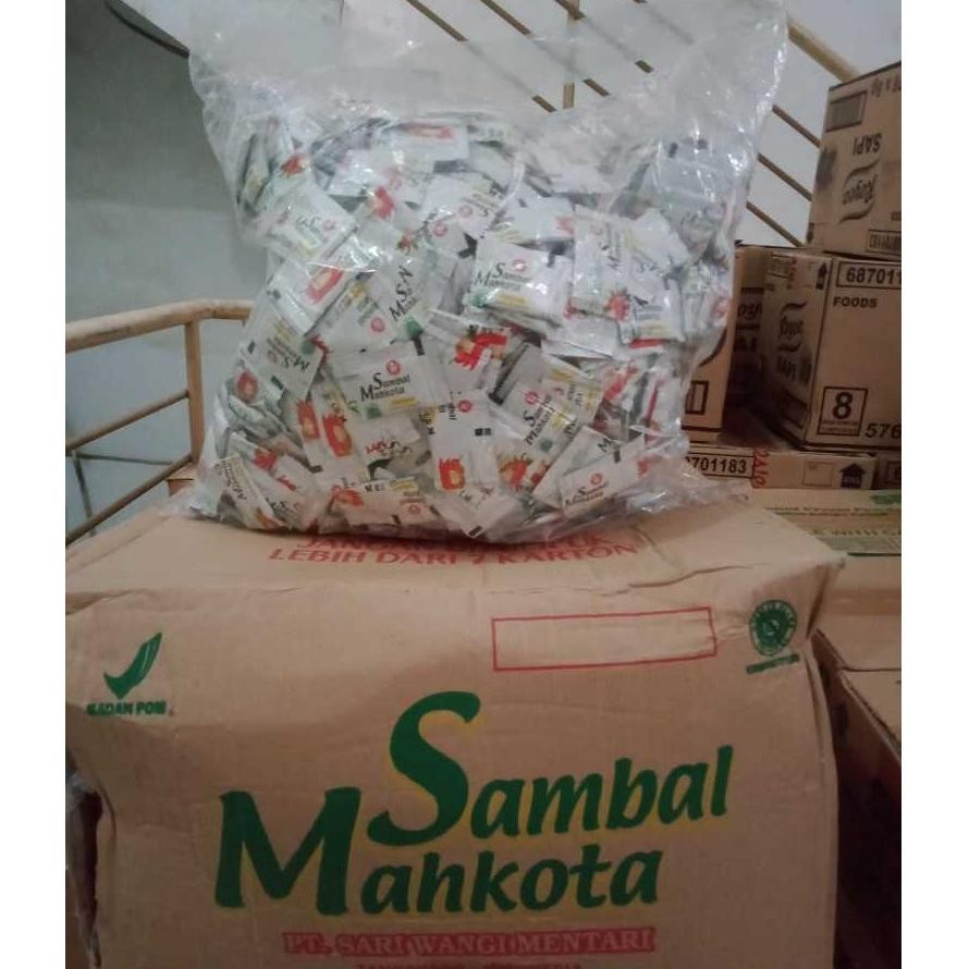 

[Bal] Sambal Sambel Saos Mahkota Kecil Stick Putih Sambal Bawang Isi 1000 Stick X 5g RB10