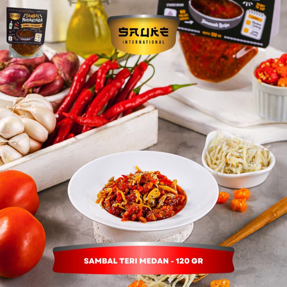 

SAUKE Paket Sambal Puass Sambal Nusantara isi 4 Pack Tahan 6 Bulan
