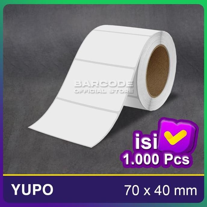 

Label Bare Yupo 70x40 mm 70 x 40 Kertas Stiker 70x40mm Core 3 Inch