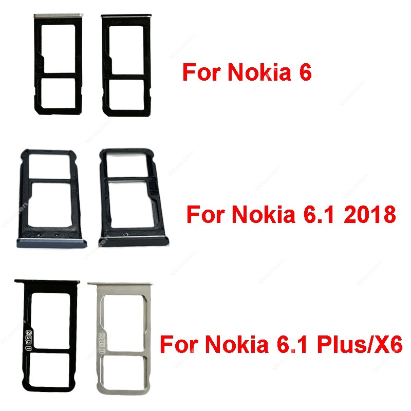 

Tempat baki kartu sim untuk Nokia 6 6.1 plus 6.1 2018 ta-1016 ta-1043 ta-1045 ta-1068 x6 suku cadang
