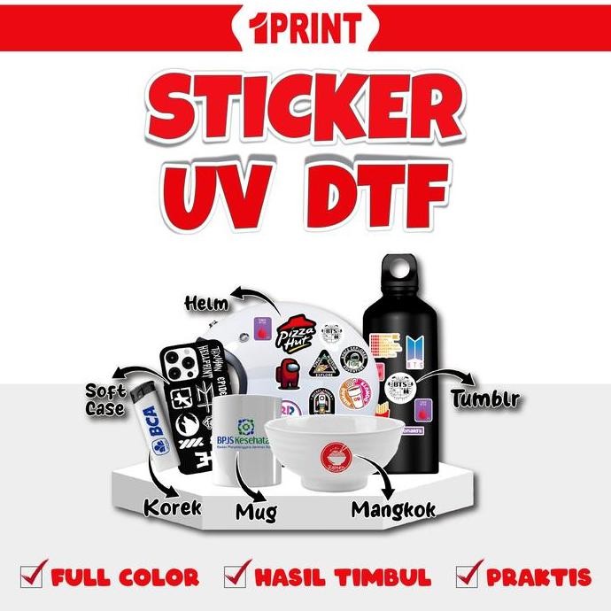 

Print Stiker UV DTF | Sticker 1 Meter | Sticker DTF UV A3 | Sticker UV DTF 50 cm | Stiker Timbul