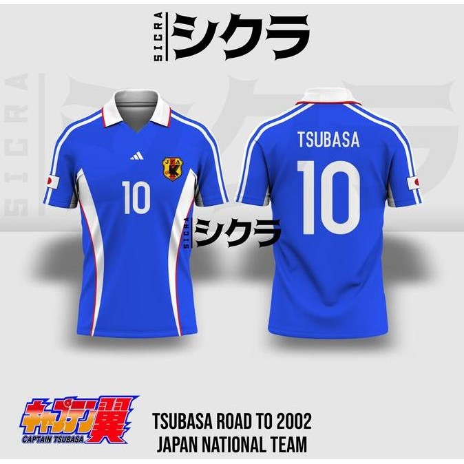 JERSEY JAPAN TSUBASA CLASSIC ROAD TO 2002 ANIME | JERSEY TIMNAS JEPANG TSUBASA COSPLAY BOLA MANGA