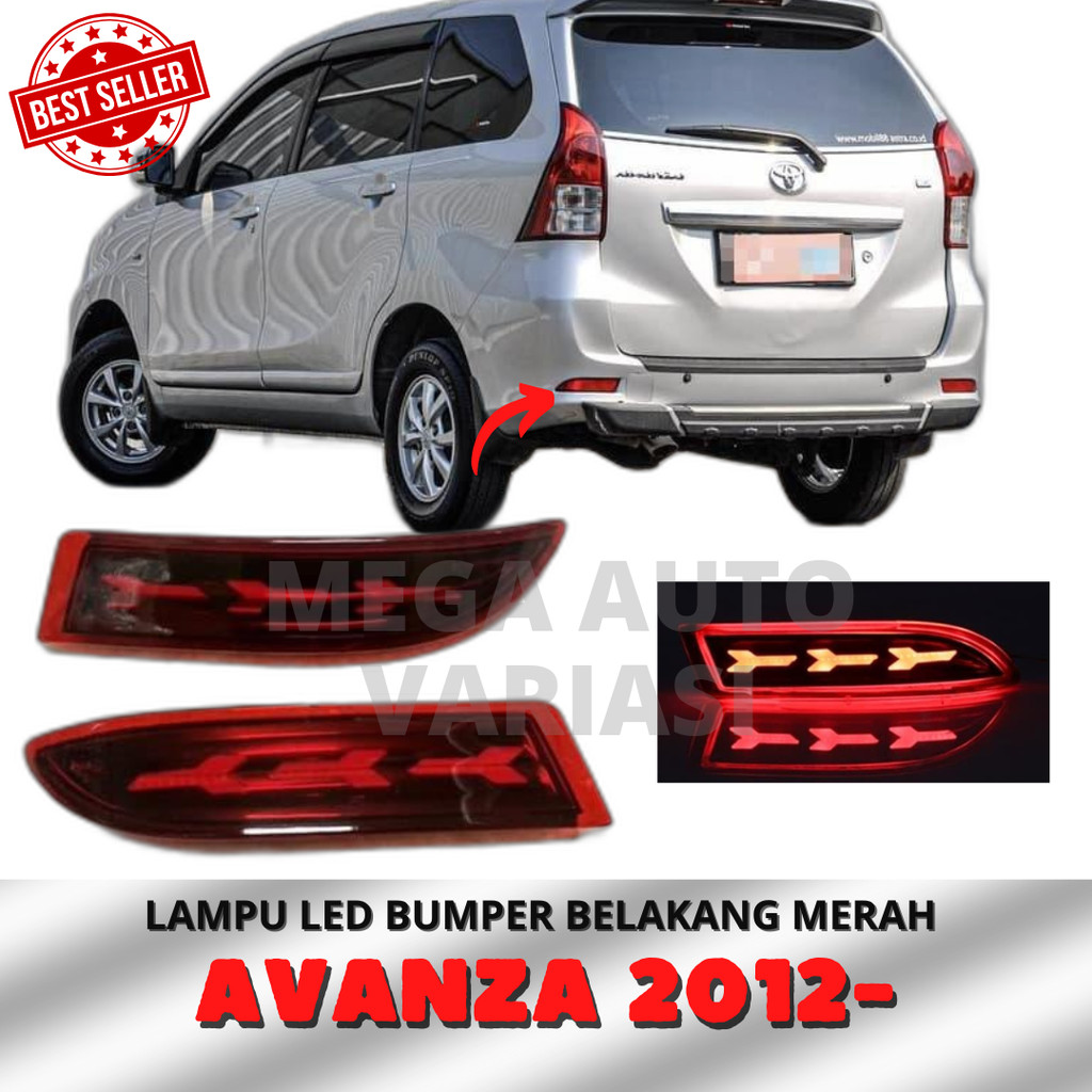 Lampu LED Reflektor Bemper Belakang Mobil AVANZA 2012-