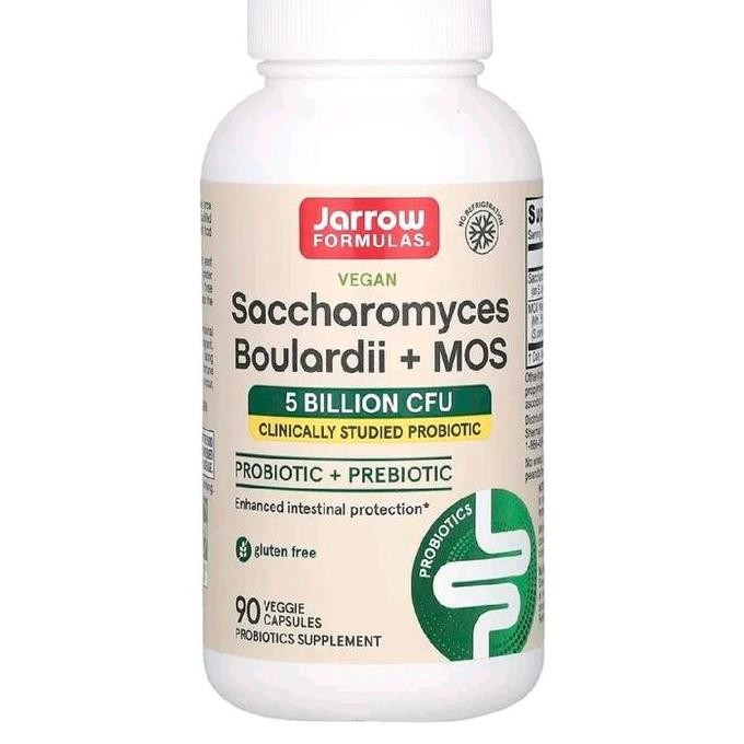 

BEBAS ONGKIR - JarrowFormulas Saccharomyces Boulardii + MOS, 5 Billion CFU, 90 Veggie Capsules Exp dates : Jul 2026 / 180 Veggie Capsules Exp dates : Jul 2026