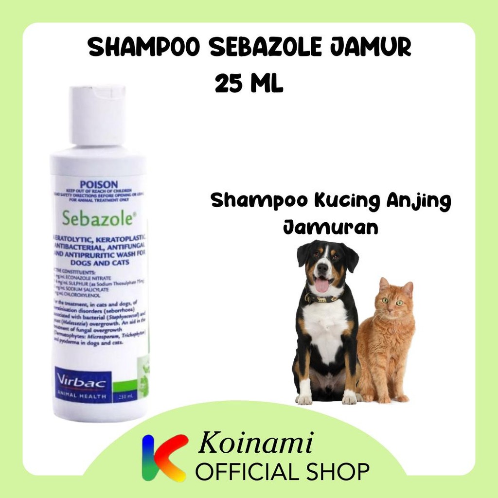 Sebazole 25 ml / Shampo Jamur Kucing Anjing Sebazole / VIRBAC AST