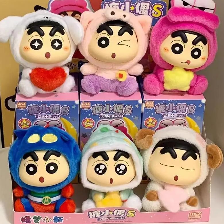 

6Pcs/Box Cartoon Figure Crayon Shin-Chan Blind Box Plush Doll Series Cute Toy Mystery Box Model Children Christmas Surprise Gift