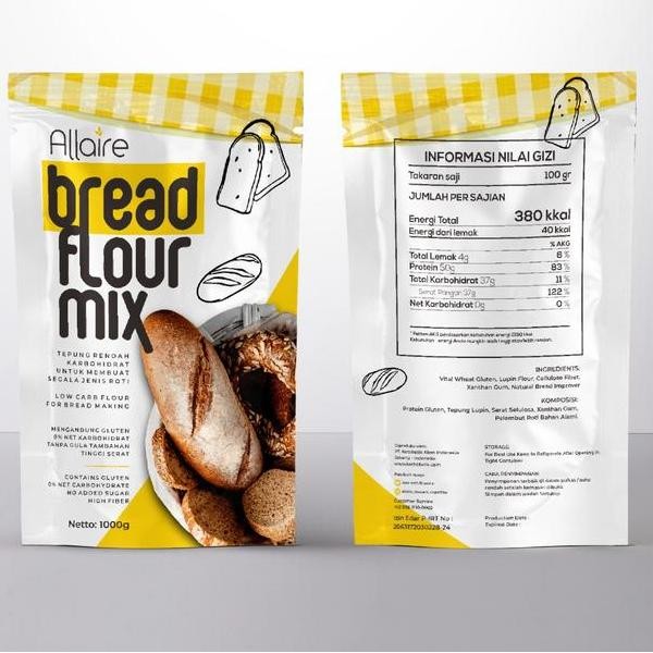 

Tepung Rendah Karbohat 1Kg Allaire Bread Flour Untuk Keto