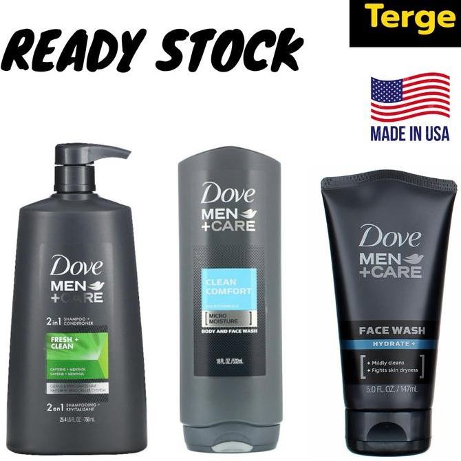 TERLARIS - IMPORT USA Dove Men Care Shampoo Conditioner Body Face Wash