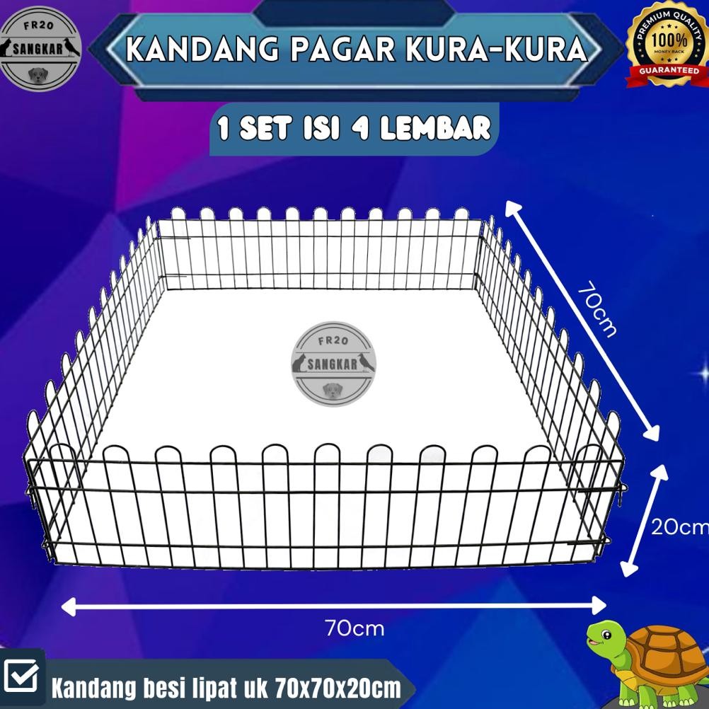 KANDANG PAGAR KURA-KURA 1 SET ISI 4 PCS / KANDANG KURA-KURA REPTIL TORTO SULCATA PARDALIS TORTOISE A