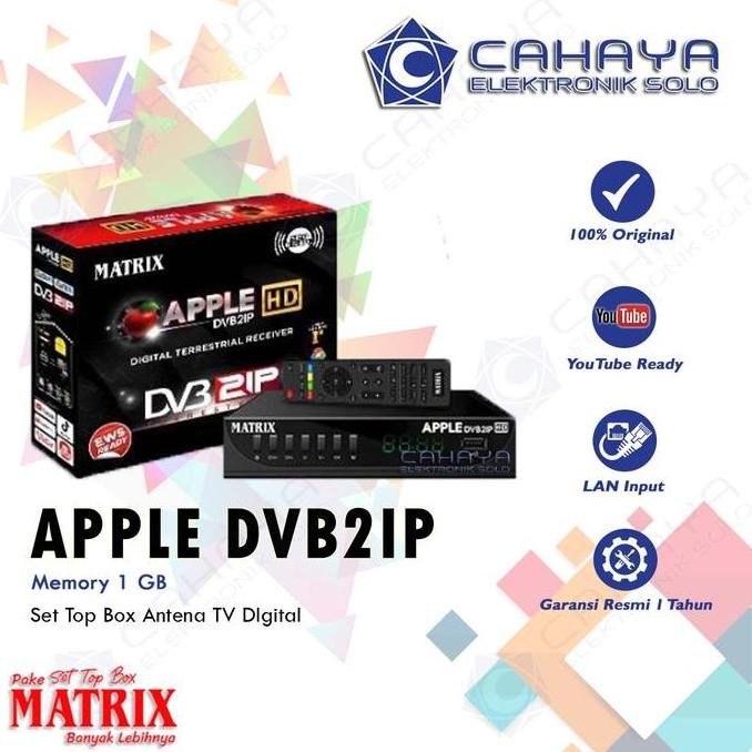 Set Top Box Matrix Apple Dvb2Ip Lan Utp Kabel Data Stb Merah Antena
