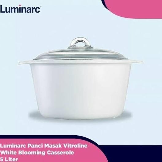 Limited !!! Panci Kaca Luminarc Vitro Blooming 5 Liter + Lid
