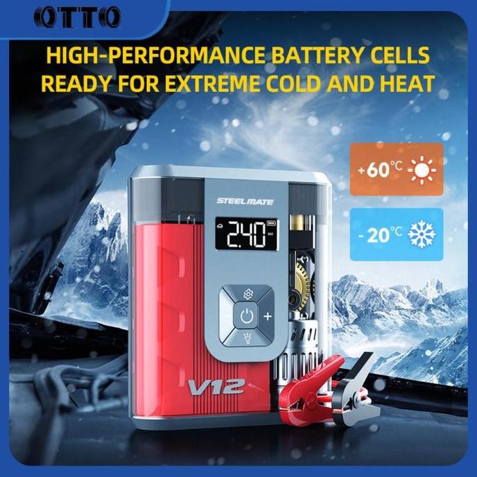 12V Portable Jumper Starter Aki Mobil Kabel & Pompa Ban 12000MAH Bank Jumper Aki Mobil Dan Pompa Car