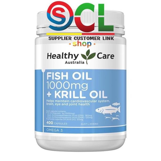 Healthy Care Fish Oil 1000mg & Krill Oil 400 Caps