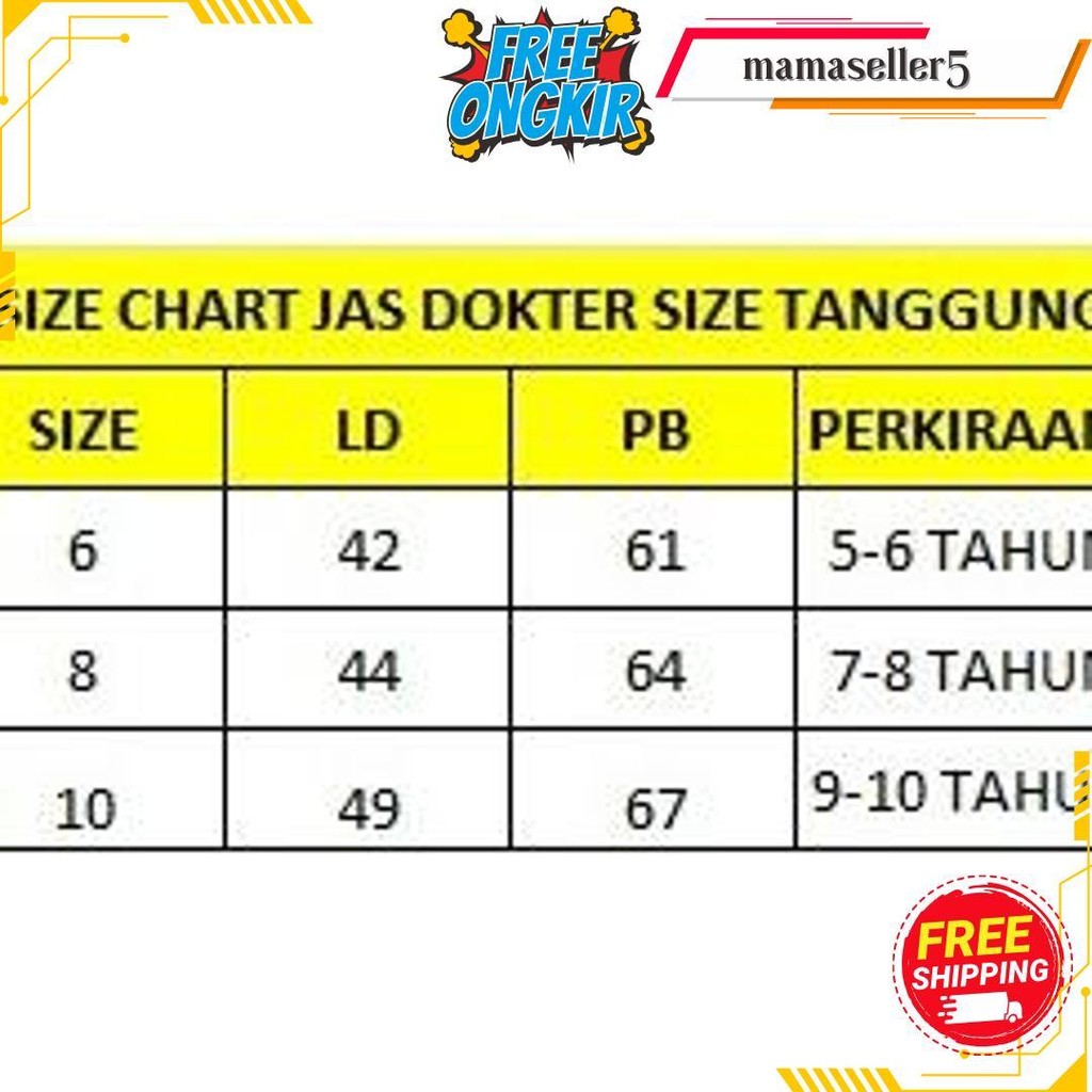 Jas Dokter Anak 6-10 Tahun/Jas Dokter Anak/Jas Dokter Anak Kecil/Jas Dokter Anak Murah Termurah Bang