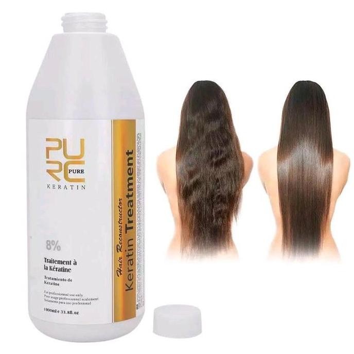 BEBAS ONGKIR - Pelurus Rambut Keratin pure purc 0% 5% 8% 12% Treatment Smooting Brazilian 1000ml / 5
