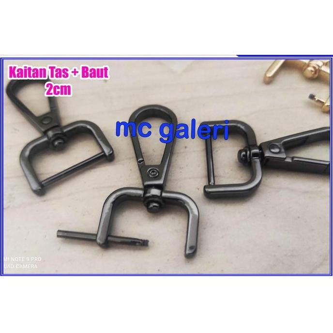 Kaitan Tas + Baut 2cm Impor - Cantelan Tali Tas + Baut 2cm Impor - Populer