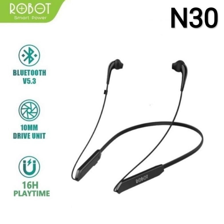 Earphone Sport Robot N30 Bluetooth - Robot N30 Headset Neckband Spirit RB11