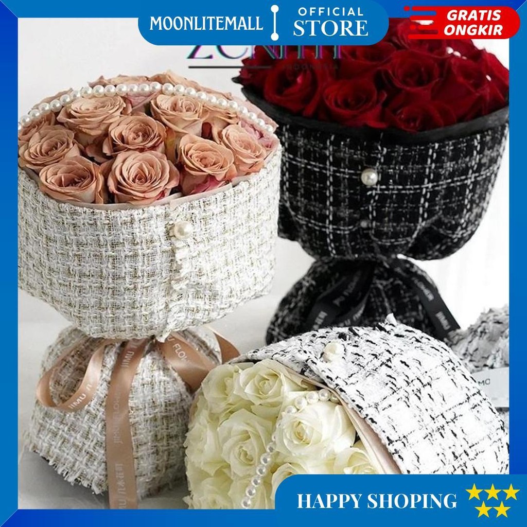 

Zenith - Ms3 Tweed Flower Wrapping Kain Pembungkus Bunga Buket Classic Tweed Untuk Hand Bouquet Terlaris